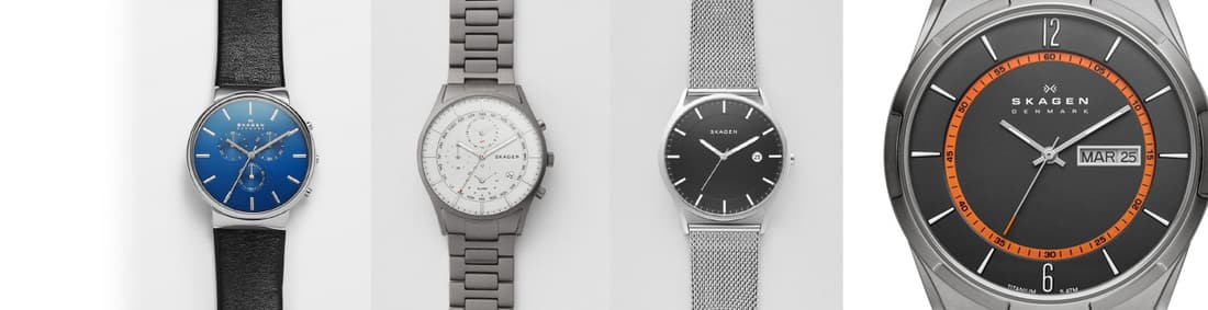 Skagen horloges, gerepareerd en onderhouden bij Horloge Reparatie Centrum